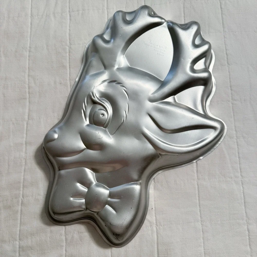 1988 Christmas Wilton Rudolph Reindeer‎ Cake Pan Mold 2105-1224